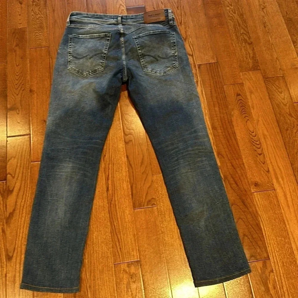 Jack Jones Slim fit blue wash denim jeans Sz 32 - Picture 13 of 15
